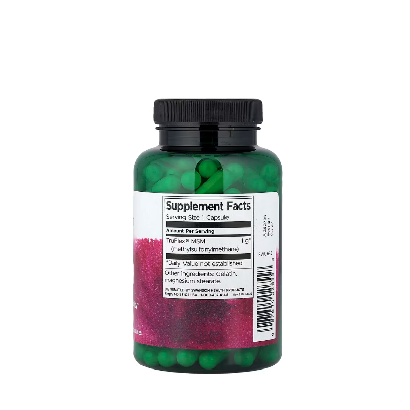 фото 2/Свансон (Swanson) МСМ Метилсульфонілметан 1000 мг 120 штук (MSM Methylsulfonylmethane) капсули